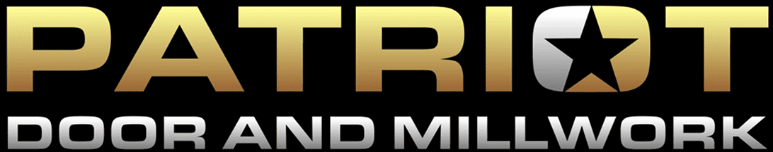 Patriot Door and Millwork logo with star.