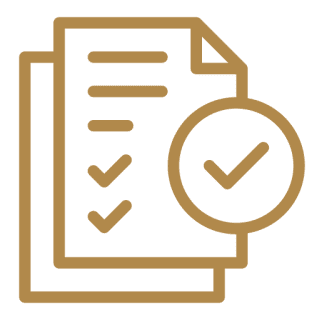 Checklist icon with check marks and paper.
