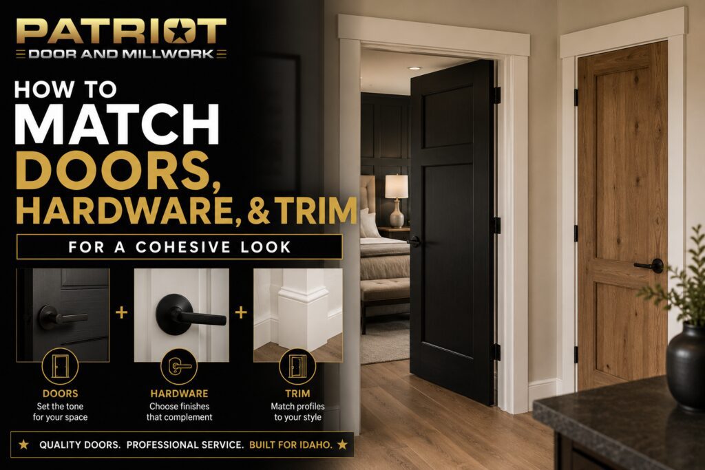 how to match doors, hardware and trim for a cohesive look