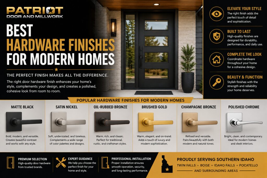 best hardware finishes for modern homes