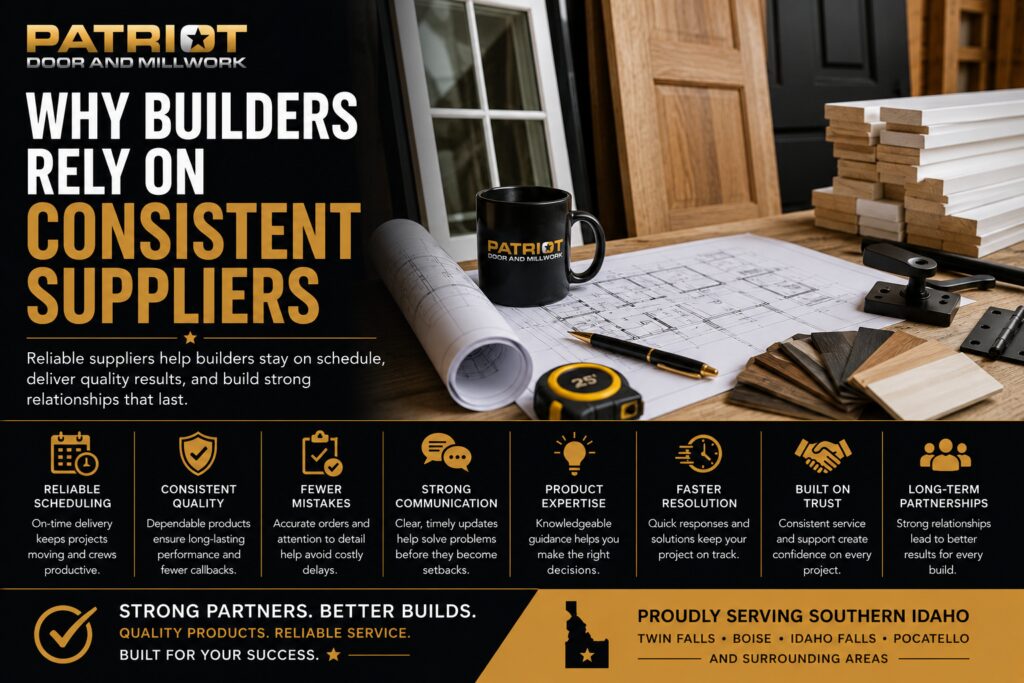 why builders rely on consistent suppliers