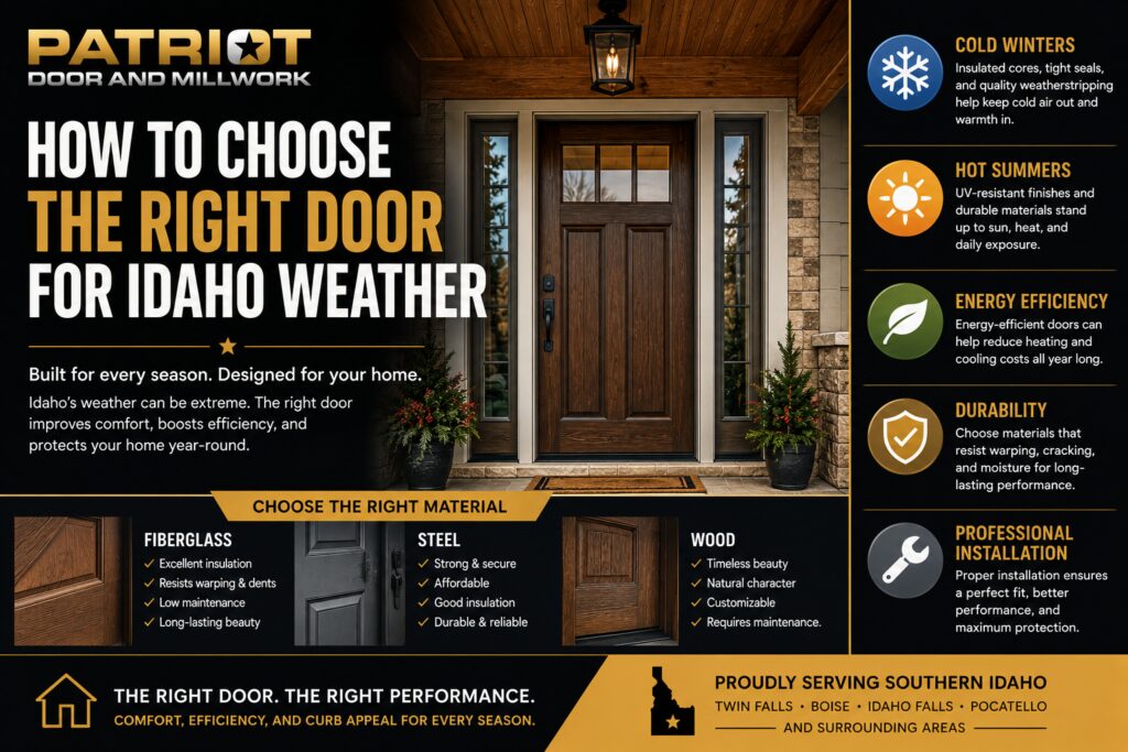 how to choose the right door for idaho weather