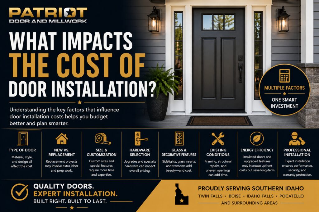 what impacts the cost of door installation