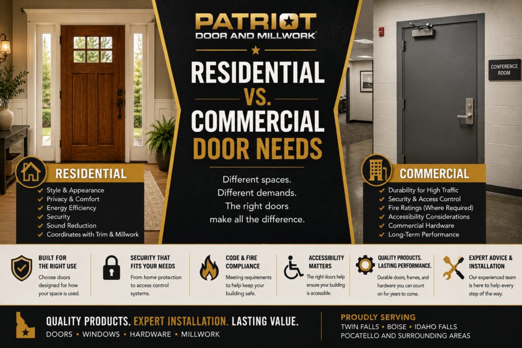 residential vs commercial door needs